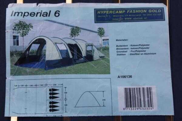 Hypercamp Fashion Gold Tunneltent Imperial 6 Huntingad Com